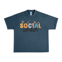 Midnight Navy social worker Urban Heavy Tee - MaliasSmallBusiness