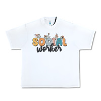 White social worker Urban Heavy Tee - MaliasSmallBusiness