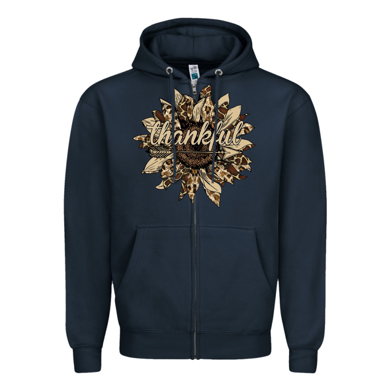 Thankful Sunflower Zipper Hoodie by Bettercallsaul | Teevron