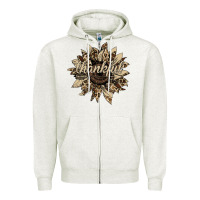 Oatmeal Heather thankful sunflower Zipper Hoodie - Bettercallsaul