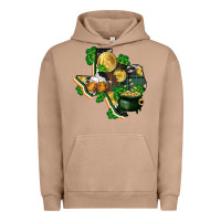 Pigment Burro texas map st patrick's day Urban Hoodie - FaDigitalArtStudio