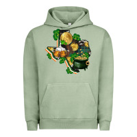 Pigment Oil Green texas map st patrick's day Urban Hoodie - FaDigitalArtStudio
