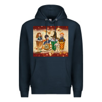 Navy wizards coffee cups Premium Hoodie - TumblerDesignByShophia