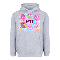 Heather Grey sarcastic wtf Heavyweight Hoodie - TumblerDesignByShophia