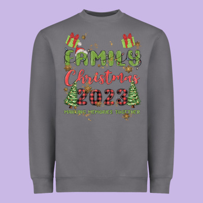 Custom Family Christmas 2023 Marking Memories Toge Heavyweight Sweatshirt Designed By Maliassmallbusiness