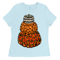 Baby Blue pumpkin halloween Ladies Tee - RacoonDesign