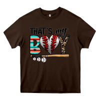 Chocolate Brown baseball Heavy Core Tee - CowhideDigitalArt
