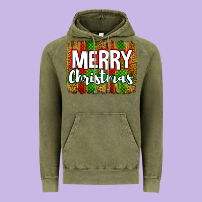 Merry Christmas Brushstroke Vintage Hoodie Designed By Jasminsmagicworld
