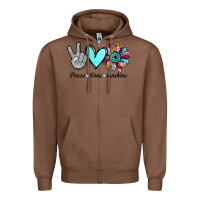 Chestnut Peace Love Sunshine Zipper Hoodie - Bettercallsaul