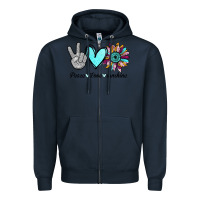 Navy Peace Love Sunshine Zipper Hoodie - Bettercallsaul