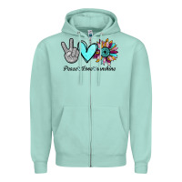 Peace Love Sunshine Zipper Hoodie | Teevron