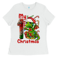 White my first christmas dragon Ladies Tee - FaDigitalArtStudio