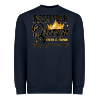Navy december queen faith and favor living my blessed l Heavyweight Sweatshirt - MaliasSmallBusiness