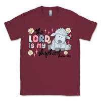 Burgundy the lord is my shepherd Classic Tee - MaliasSmallBusiness