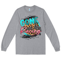 Heather Grey gone racing Long Sleeve Tee - MaliasSmallBusiness