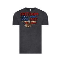 Vintage Black freedom is not free Vintage Tee - MaliasSmallBusiness