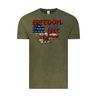 Vintage Olive freedom is not free Vintage Tee - MaliasSmallBusiness