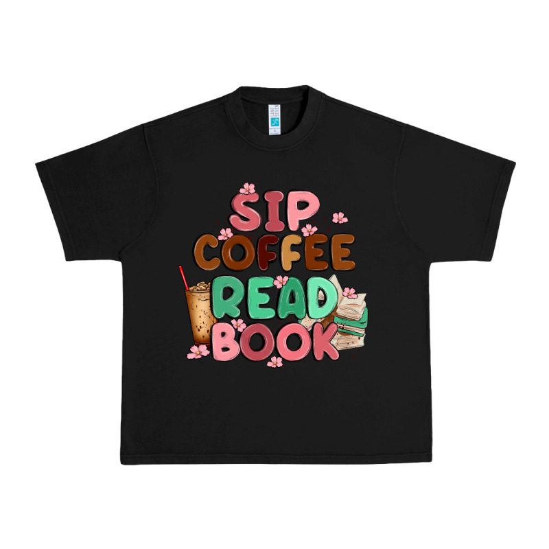 Sip Coffee Read Book Urban Heavy Tee by MaliasSmallBusiness | Teevron