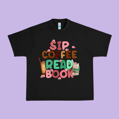 Sip Coffee Read Book Urban Heavy Tee Designed By Maliassmallbusiness