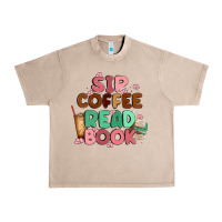 French Oak sip coffee read book Urban Heavy Tee - MaliasSmallBusiness