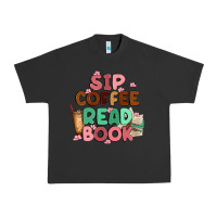 Pigment Black sip coffee read book Urban Heavy Tee - MaliasSmallBusiness