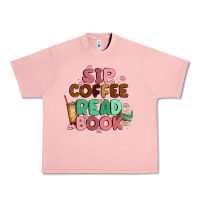 Salmon sip coffee read book Urban Heavy Tee - MaliasSmallBusiness