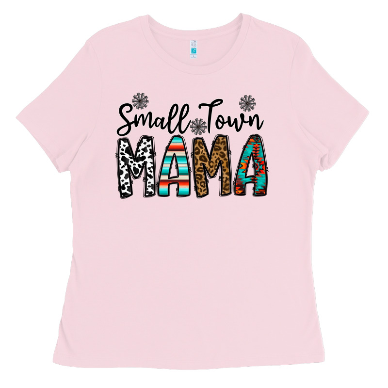 Small Town Mama Ladies Tee by CowhideDigitalArt | Teevron