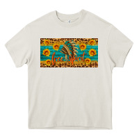 Cream free spirit license plate Heavy Core Tee - HRA Design Shop