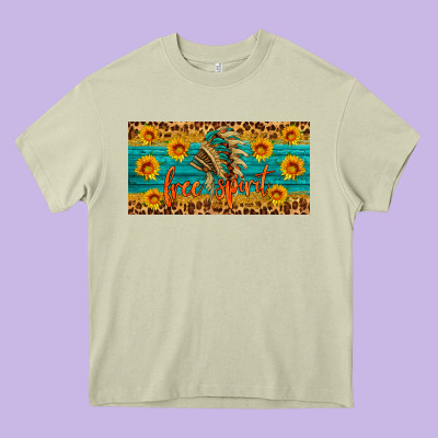 Free Spirit License Plate Heavy Core Tee Designed By Hra Design Shop