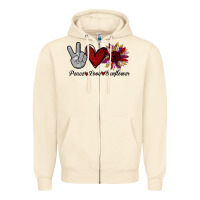 Sandshell peace love sunflower Zipper Hoodie - Bettercallsaul