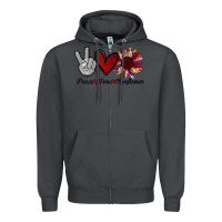 Smoke peace love sunflower Zipper Hoodie - Bettercallsaul