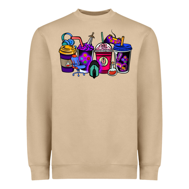 Gaming Coffee Cups Heavyweight Sweatshirt by NancyCooperArtShop | Teevron