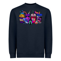 Navy gaming coffee cups Heavyweight Sweatshirt - NancyCooperArtShop