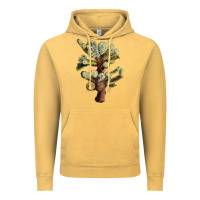 Vintage Mustard cholla tree cactus Vintage Hoodie - LillyAllenDesigns