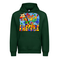 Forest Green Knowledge is awesome Autism giraffe Urban Hoodie - FaDigitalArtStudio