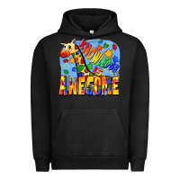 Pigment Black Knowledge is awesome Autism giraffe Urban Hoodie - FaDigitalArtStudio