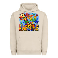 Pigment French Oak Knowledge is awesome Autism giraffe Urban Hoodie - FaDigitalArtStudio
