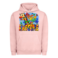 Pigment Salmon Knowledge is awesome Autism giraffe Urban Hoodie - FaDigitalArtStudio