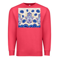Cardinal evil eyes with white wooden pattern Premium Sweatshirt - TumblerDesignByShophia