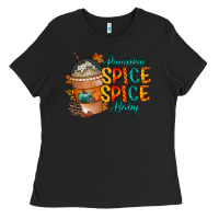 Black pumpkin spice baby Ladies Tee - RacoonDesign