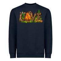 Navy camping love Heavyweight Sweatshirt - NancyCooperArtShop