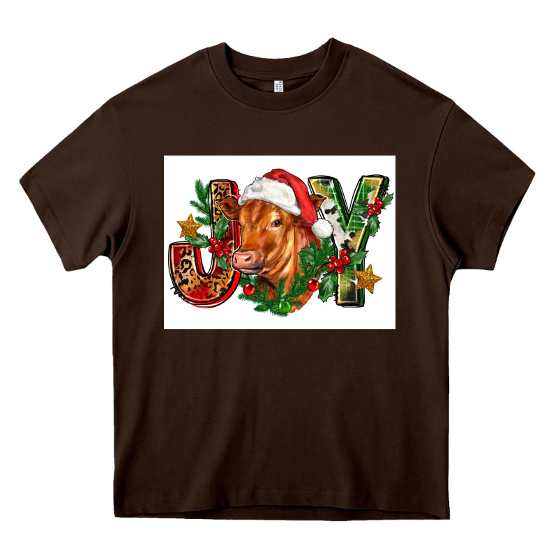 Christmas Heifer Joy Heavy Core Tee by FaDigitalArtStudio | Teevron