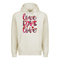 Oatmeal Heather love valentines day Premium Hoodie - JahusDesignShop