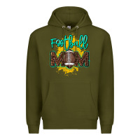 Army Green Football Mom Mother's Day Premium Hoodie - HowdyJamesFarm