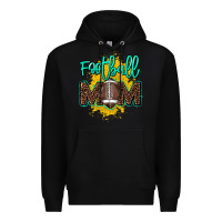 Black Football Mom Mother's Day Premium Hoodie - HowdyJamesFarm