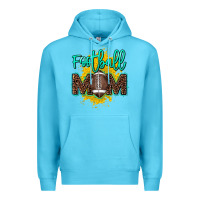 Ocean Blue Football Mom Mother's Day Premium Hoodie - HowdyJamesFarm