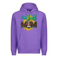 Purple Football Mom Mother's Day Premium Hoodie - HowdyJamesFarm