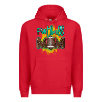 Red Football Mom Mother's Day Premium Hoodie - HowdyJamesFarm