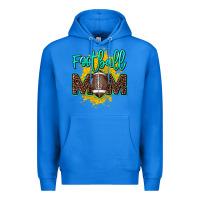 True Royal Football Mom Mother's Day Premium Hoodie - HowdyJamesFarm