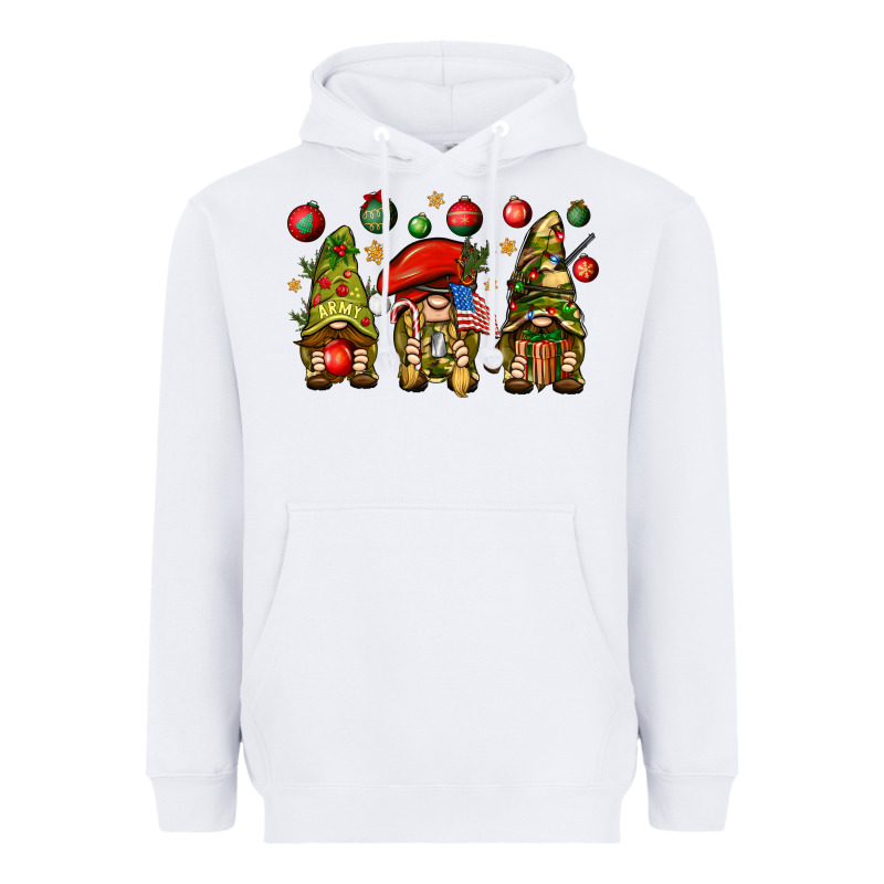 Christmas Army Gnomes 4th Of July Heavyweight Hoodie by HowdyJamesFarm | Teevron
